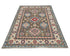 4x6 Brown Kuba Afghan Hand Knotted Wool Area Rug